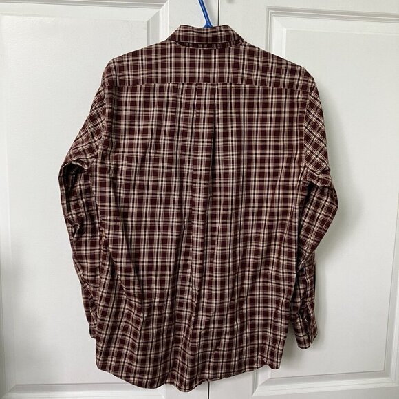 L.L. Bean Shirt Mens S Red Plaid Traditional Fit Button Up Outdoor Gorpcore - Picture 3 of 7